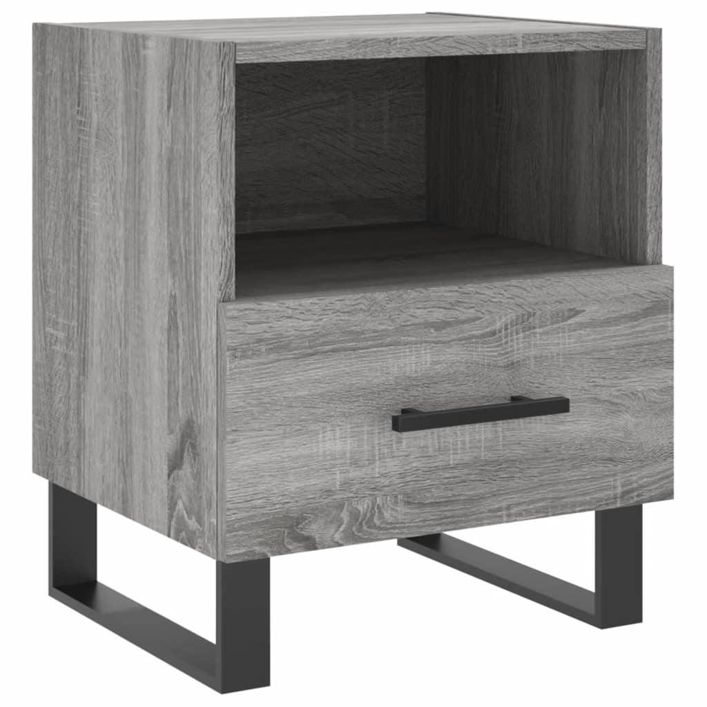 Bedside tables, 2 pcs, grey oak, 40x35x47.5cm, wood