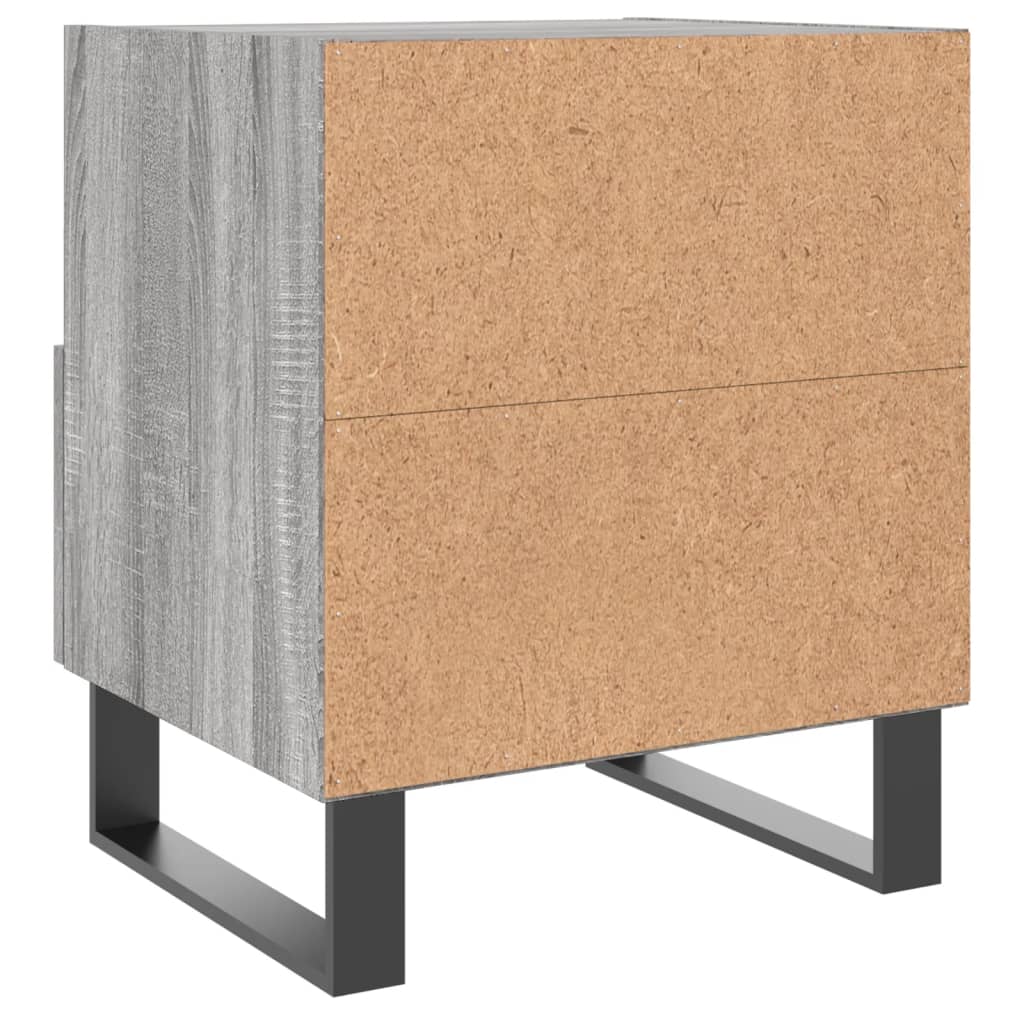 Bedside tables, 2 pcs, grey oak, 40x35x47.5cm, wood