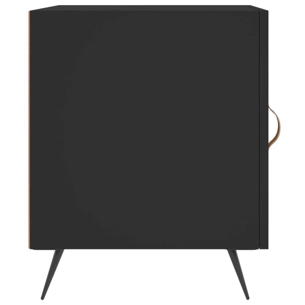 Bedside tables, 2 pcs., black, 40x40x50cm, engineered wood