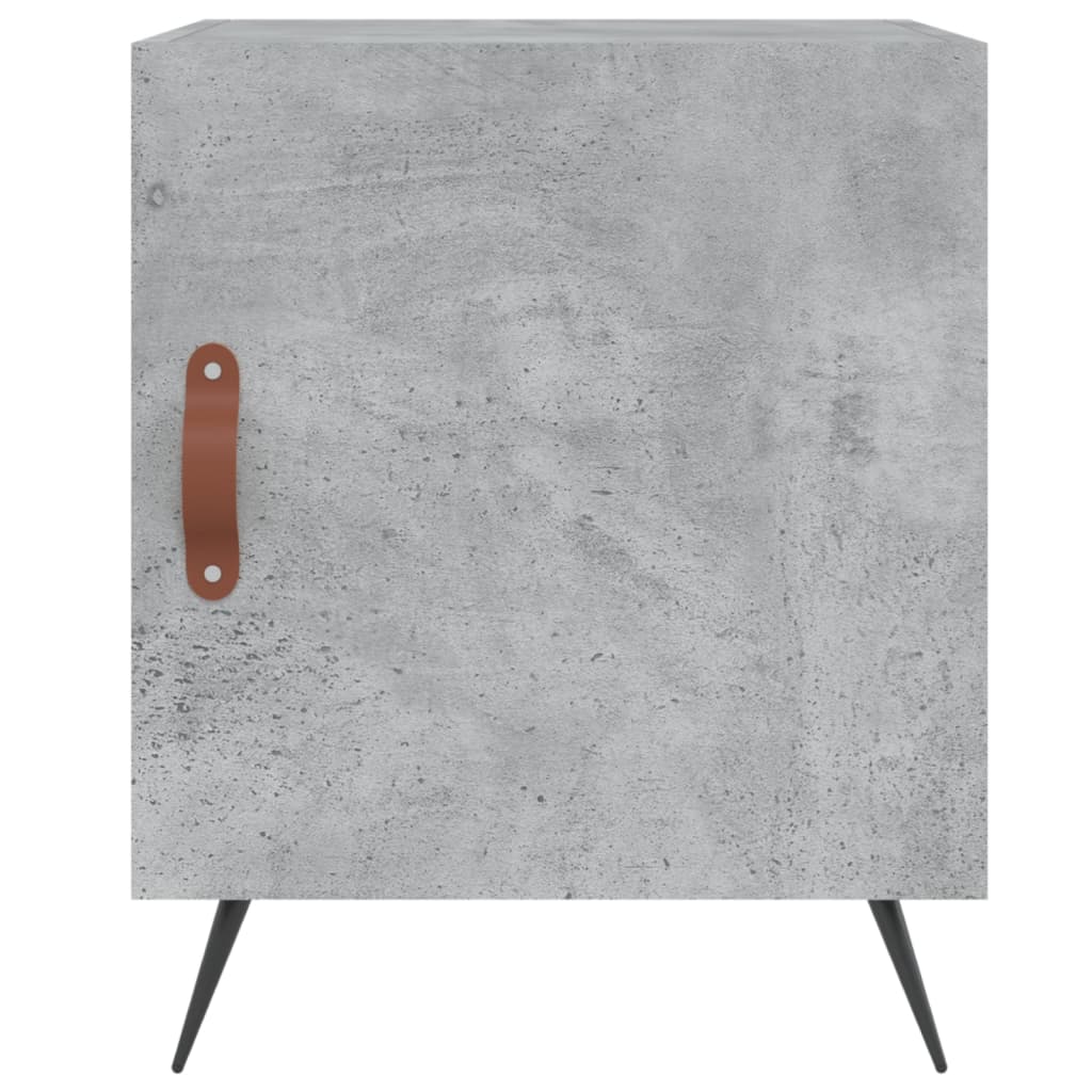 Nightstands, 2 pcs., concrete gray, 40x40x50cm, wood