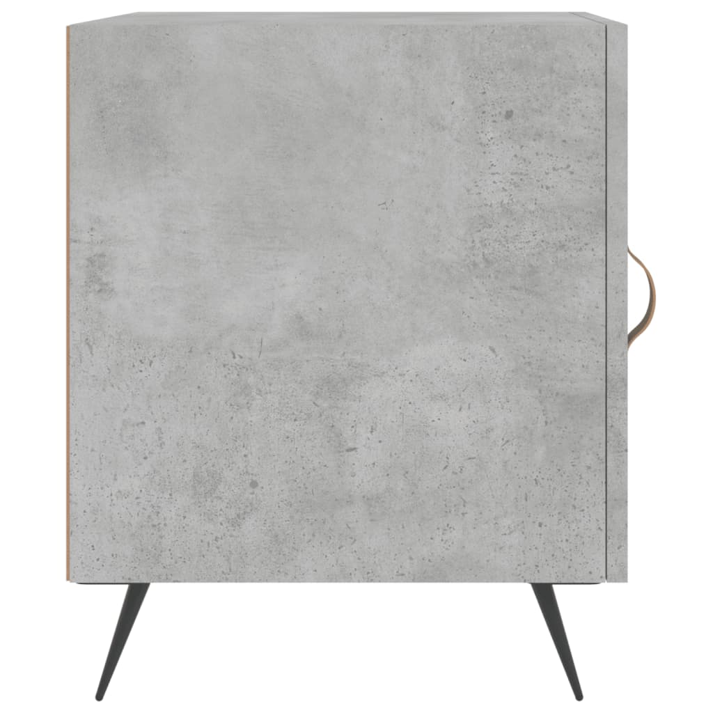 Nightstands, 2 pcs., concrete gray, 40x40x50cm, wood
