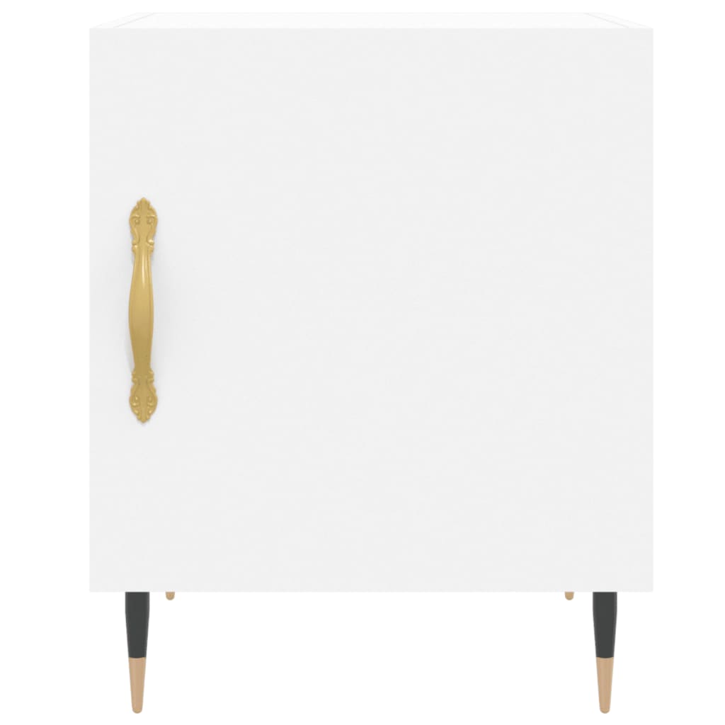 Bedside tables, 2 pcs, white, 40x40x50cm, engineered wood