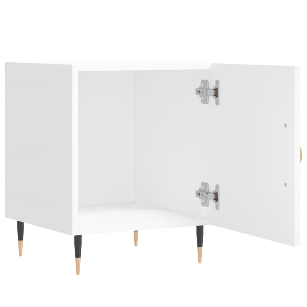Bedside tables, 2 pcs, white, 40x40x50cm, engineered wood