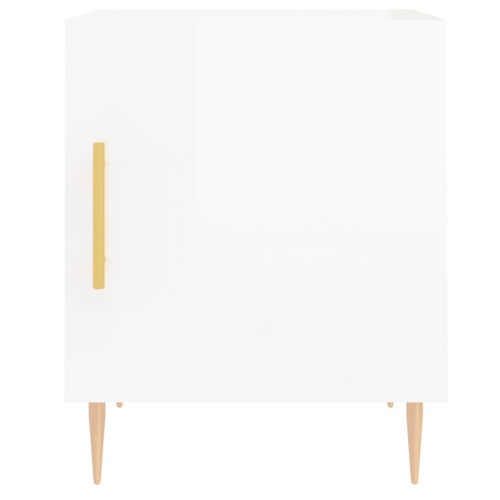 Bedside tables, 2 pcs., white, 40x40x50cm, engineered wood