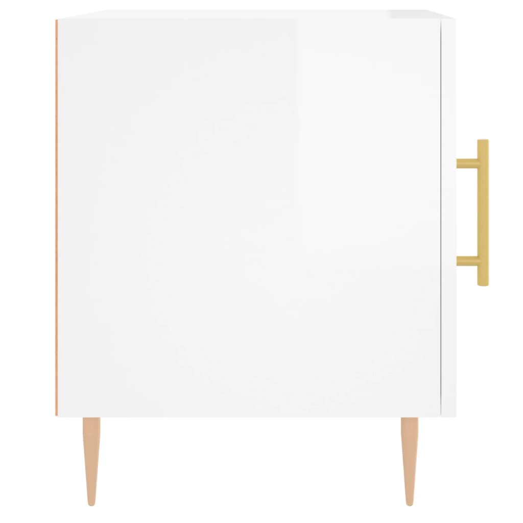 Bedside tables, 2 pcs., white, 40x40x50cm, engineered wood