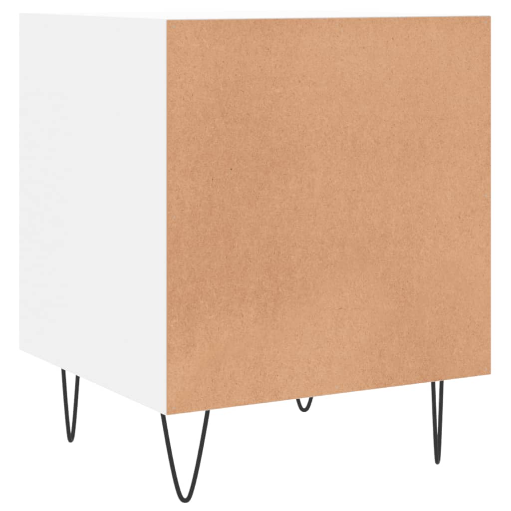 Bedside table, white, 40x40x50cm, engineered wood