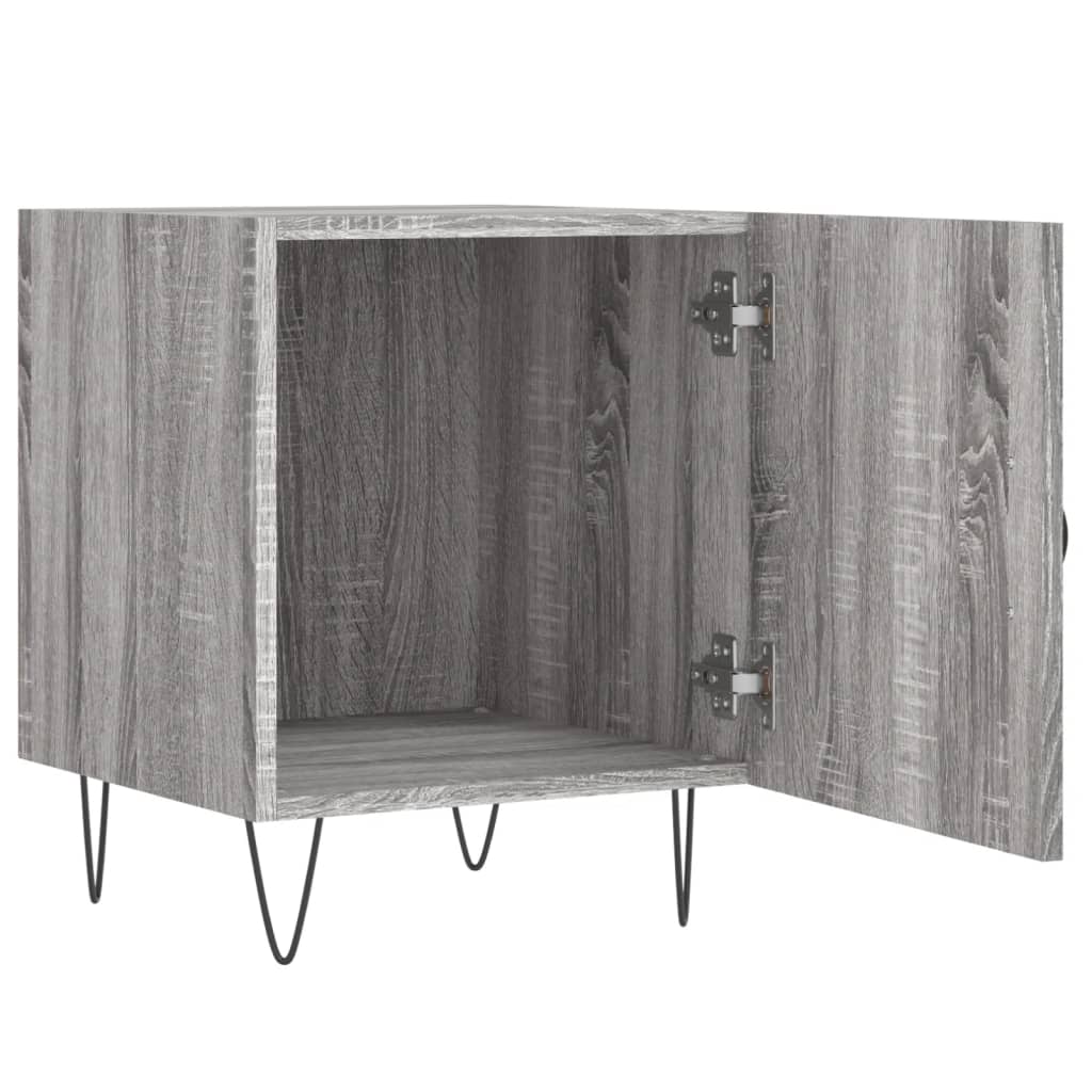 Nightstand, gray oak, 40x40x50cm, engineered wood