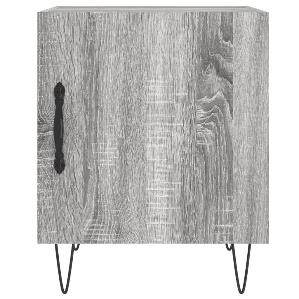 Nightstand, gray oak, 40x40x50cm, engineered wood