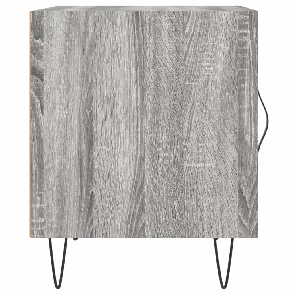 Nightstand, gray oak, 40x40x50cm, engineered wood
