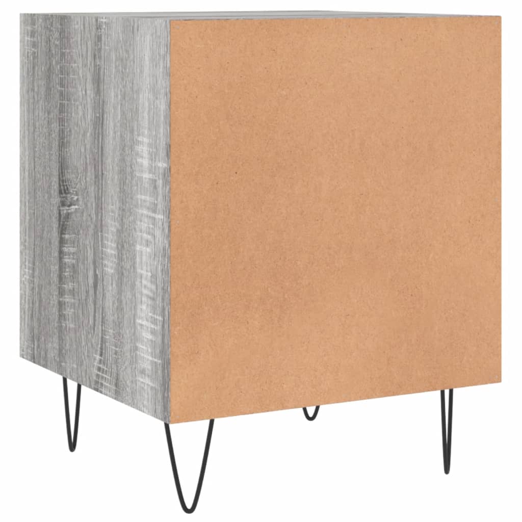 Nightstand, gray oak, 40x40x50cm, engineered wood