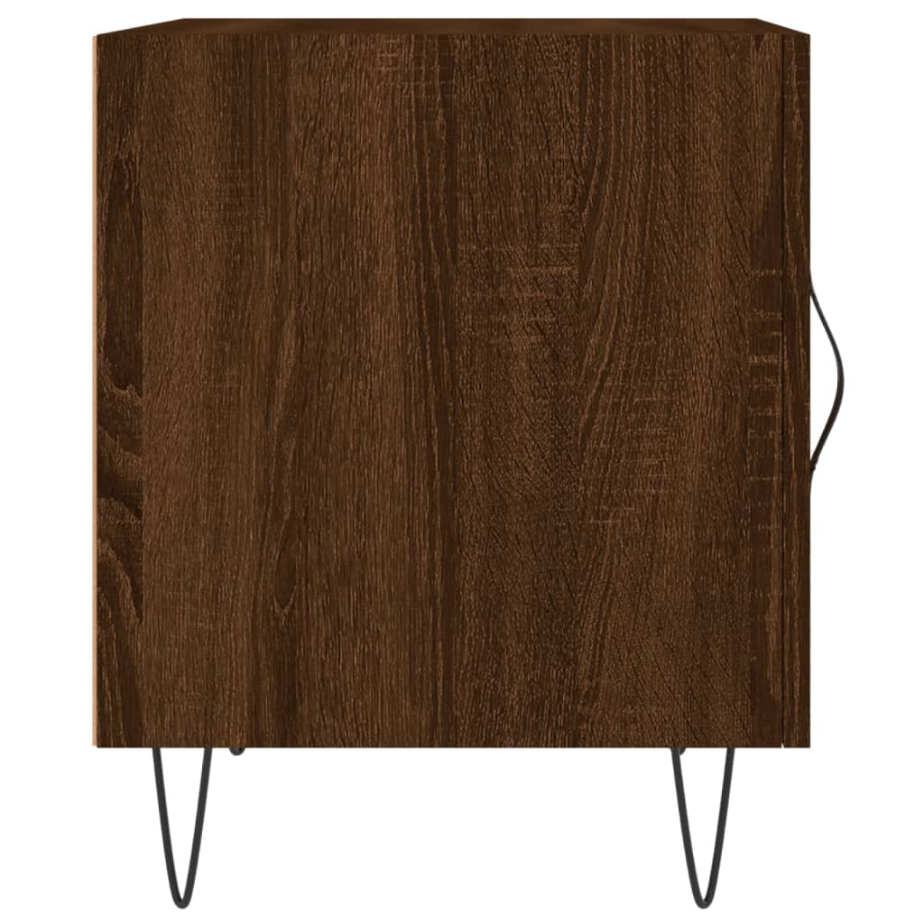 Bedside table, brown oak, 40x40x50cm, engineered wood