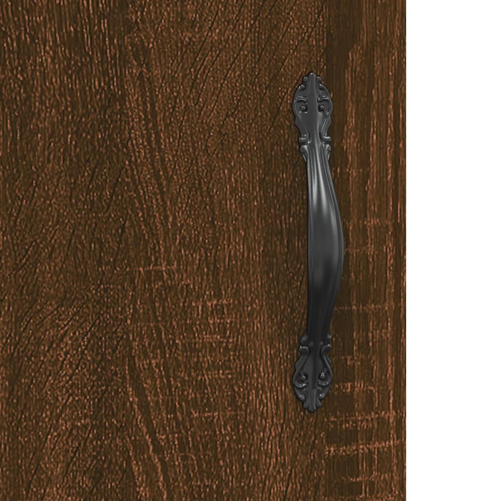 Bedside table, brown oak, 40x40x50cm, engineered wood