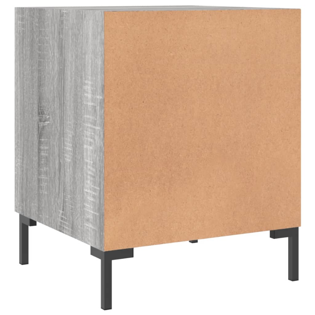 Nightstands, 2 pcs., gray oak, 40x40x50cm, wood