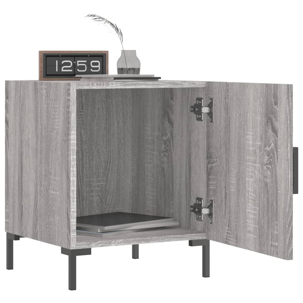 Nightstands, 2 pcs., gray oak, 40x40x50cm, wood
