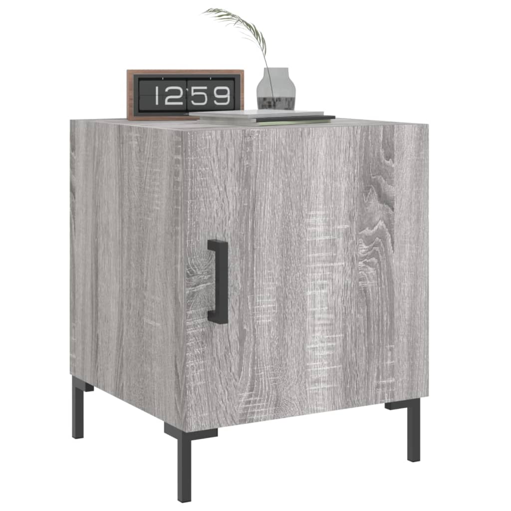 Nightstands, 2 pcs., gray oak, 40x40x50cm, wood
