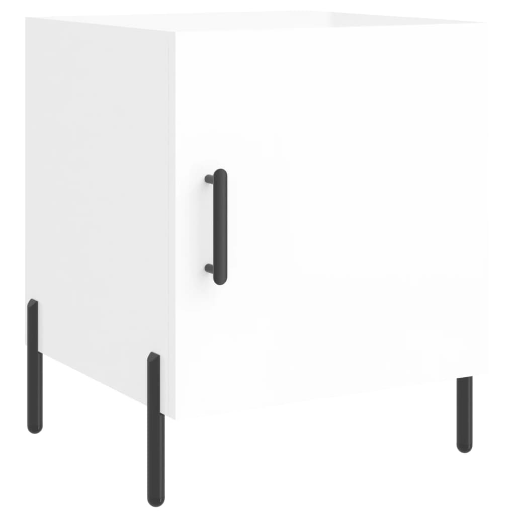 Bedside tables, 2 pcs., white, 40x40x50cm, engineered wood