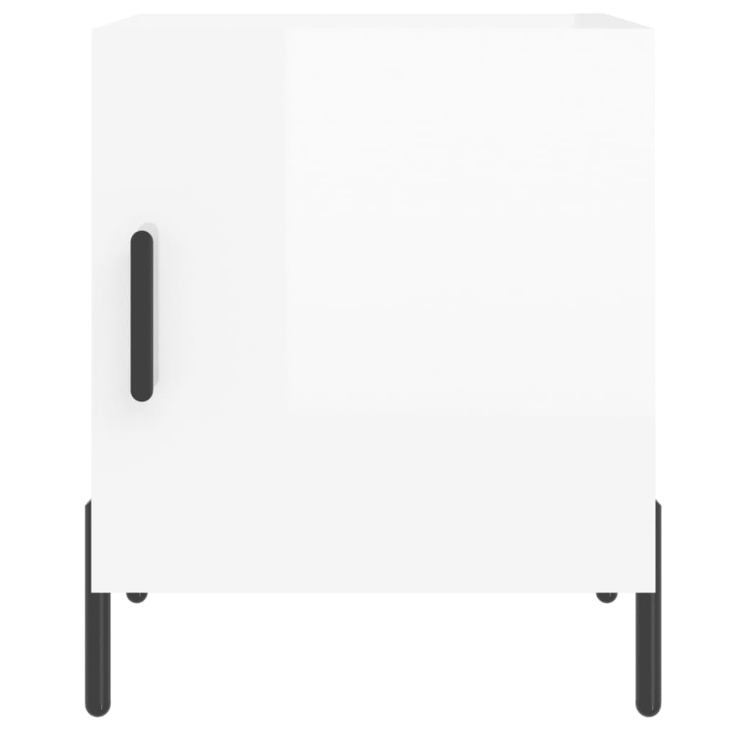 Bedside tables, 2 pcs., white, 40x40x50cm, engineered wood