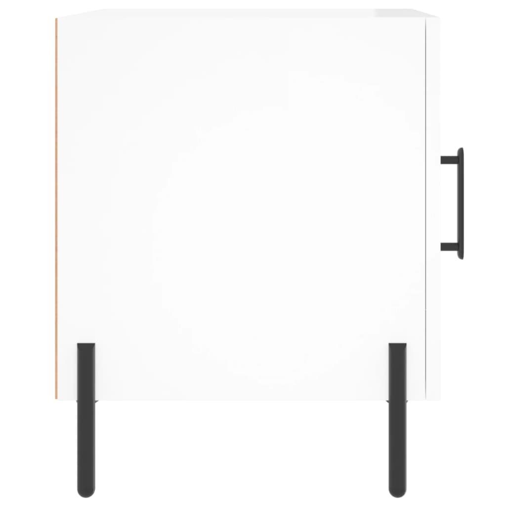 Bedside tables, 2 pcs., white, 40x40x50cm, engineered wood