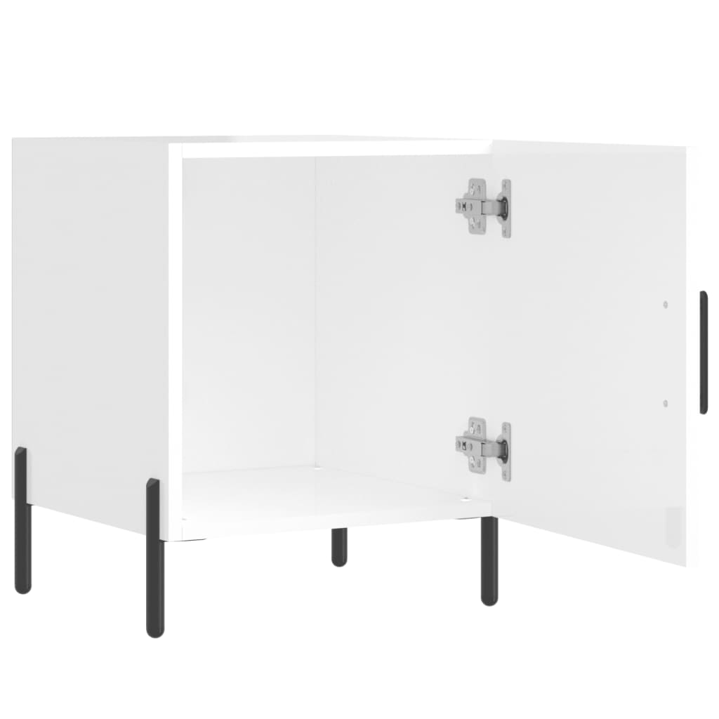 Bedside tables, 2 pcs., white, 40x40x50cm, engineered wood