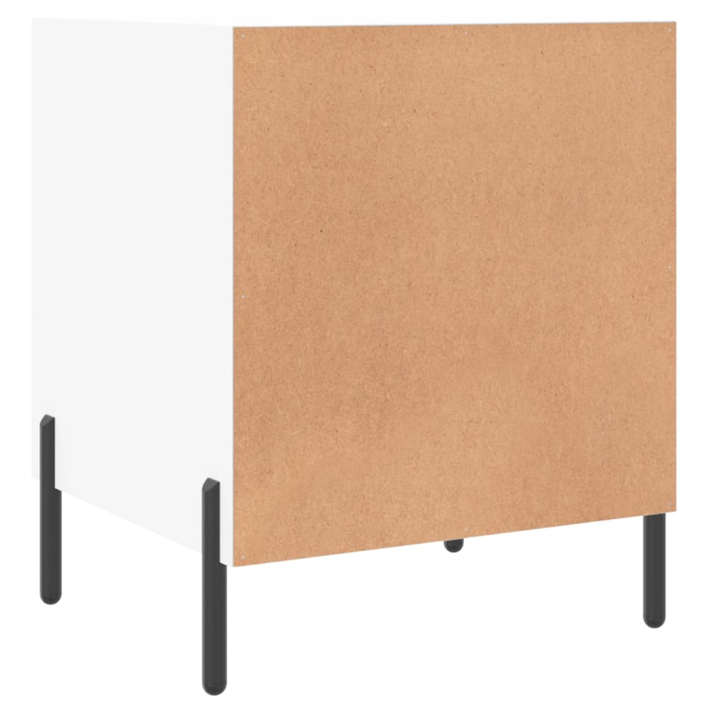 Bedside tables, 2 pcs., white, 40x40x50cm, engineered wood