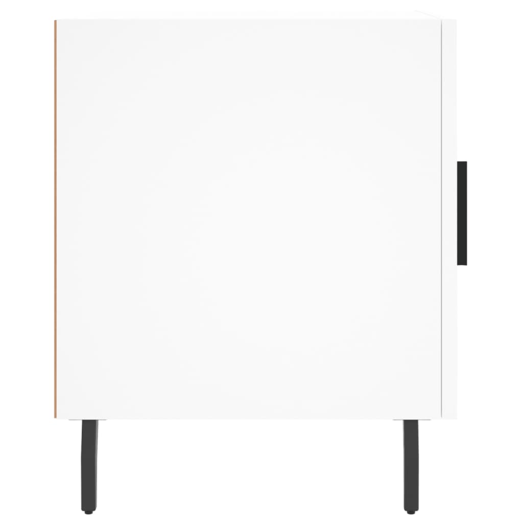 Naktinės spintelės, 2vnt., baltos, 40x40x50cm, apdirbta mediena