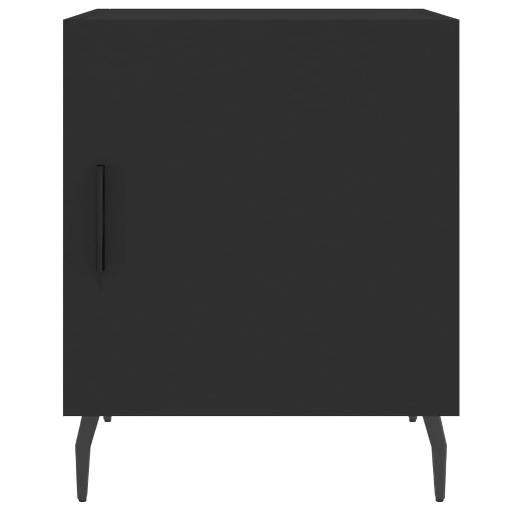 Bedside tables, 2 pcs., black, 40x40x50cm, engineered wood