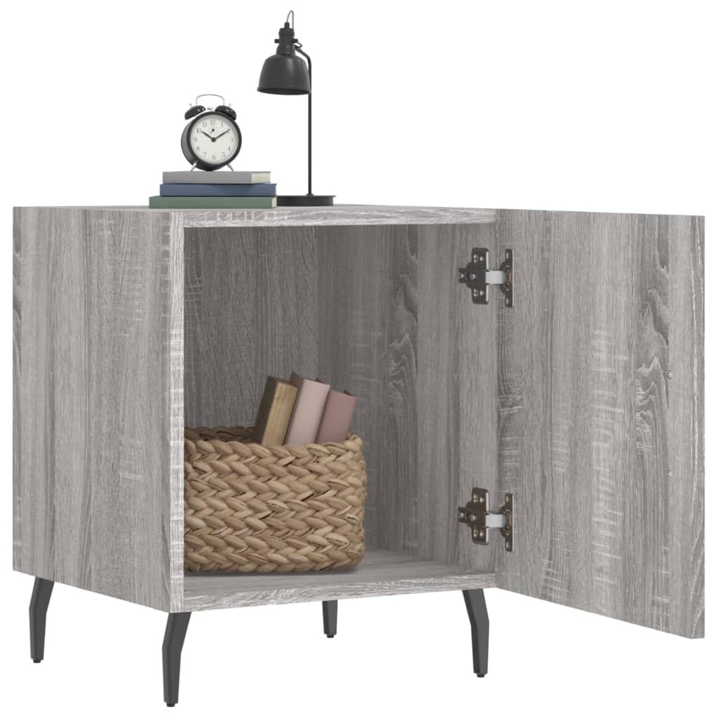 Nightstands, 2 pcs., gray oak, 40x40x50cm, wood