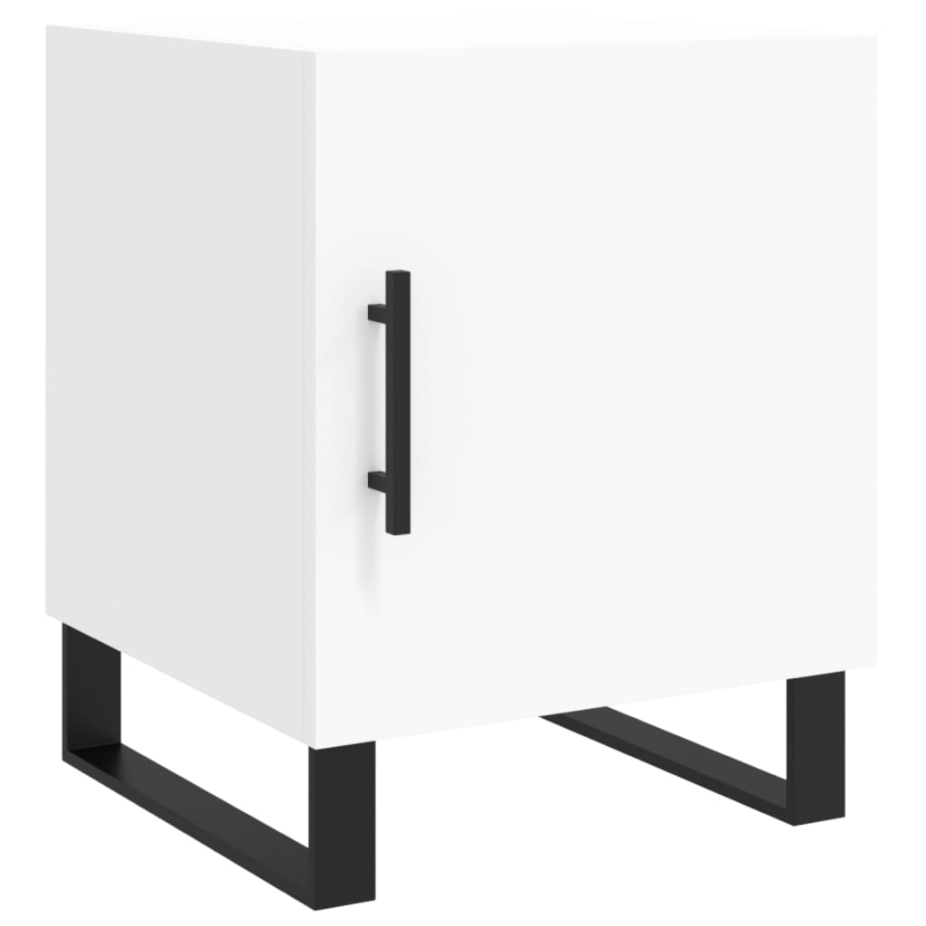 Bedside tables, 2 pcs., white, 40x40x50cm, engineered wood