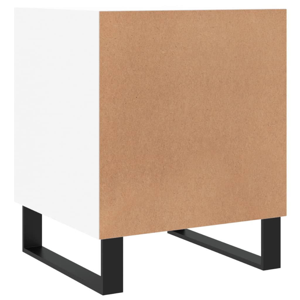 Bedside tables, 2 pcs., white, 40x40x50cm, engineered wood