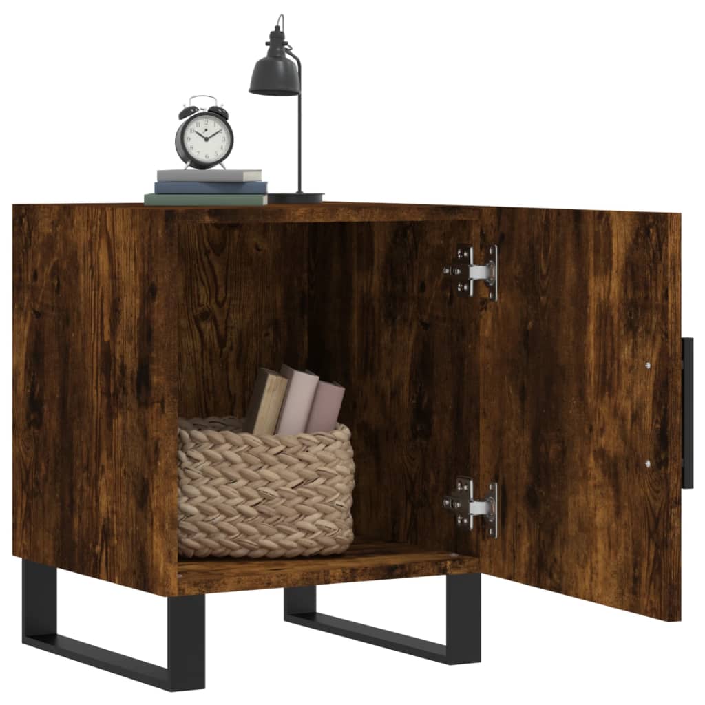 Bedside tables, 2 pcs., smoked oak, 40x40x50cm, wood