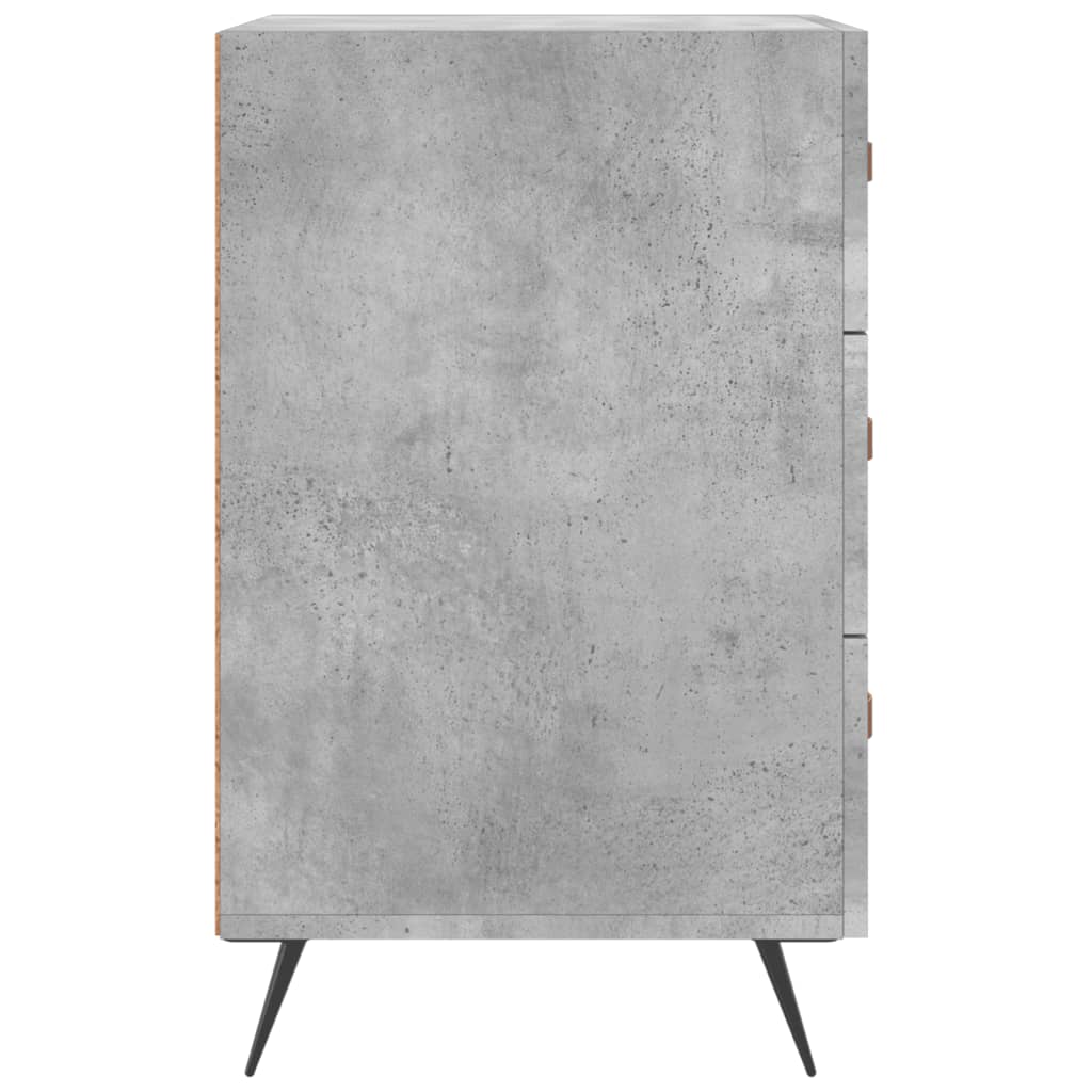Naktsskapītis, betona pelēks, 40x40x66cm, apstrādāta koksne