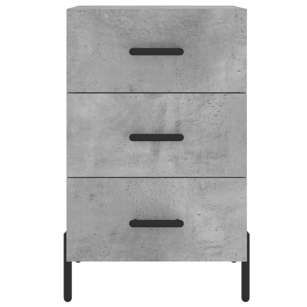 Bedside table, concrete grey, 40x40x66cm, engineered wood