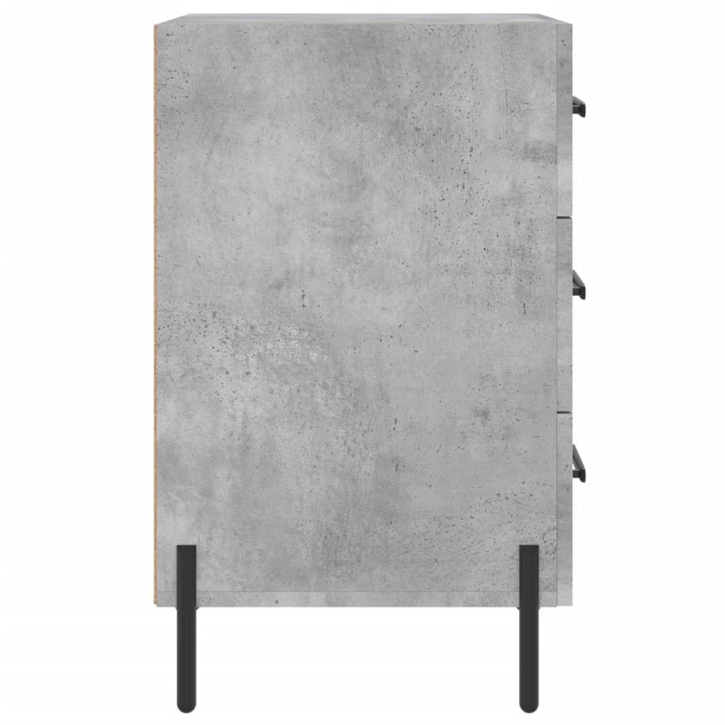 Bedside table, concrete grey, 40x40x66cm, engineered wood