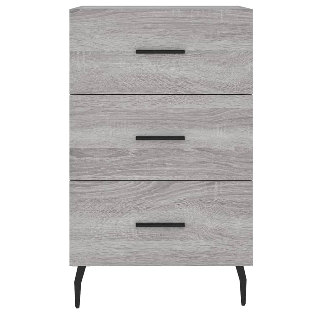 Bedside cabinet, grey oak, 40x40x66cm, engineered wood