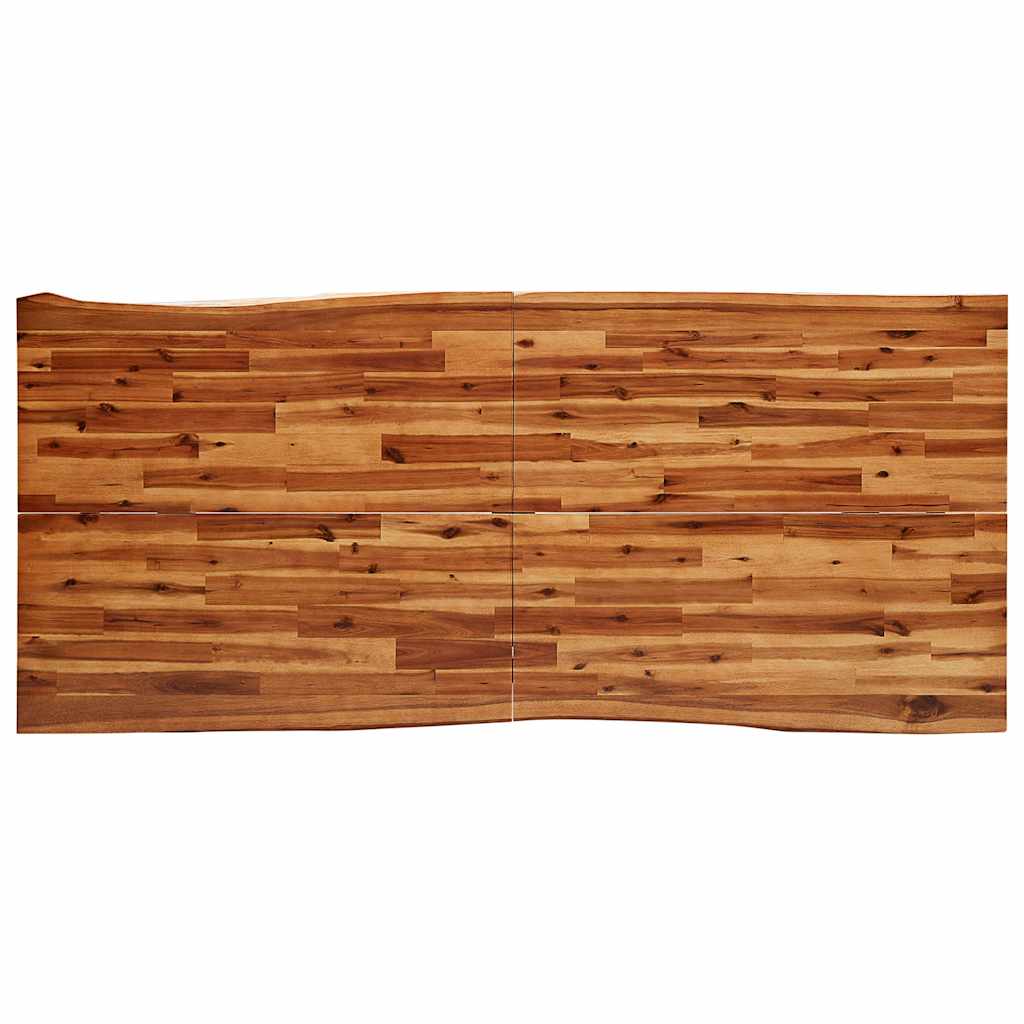 Dining table with live edge, 200x90x75cm, solid acacia