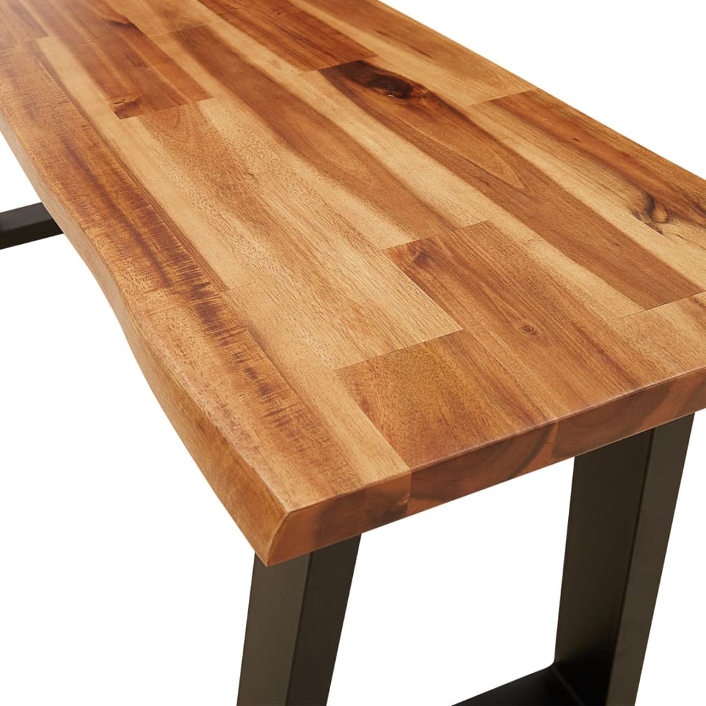 Soliņš ar dzīvu malu, 110cm, akācijas koka masīvkoks