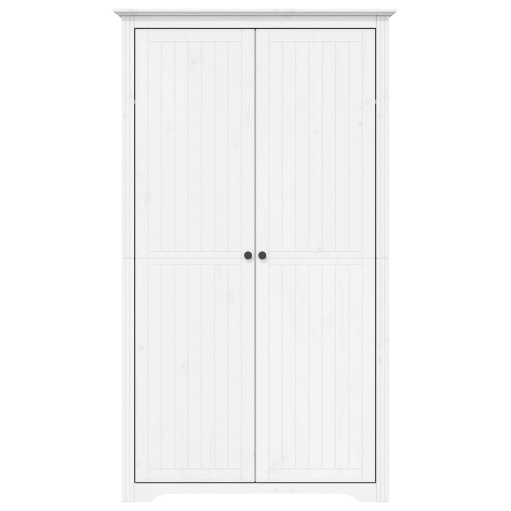 Wardrobe BODO, white, 99x53.5x173 cm, solid pine