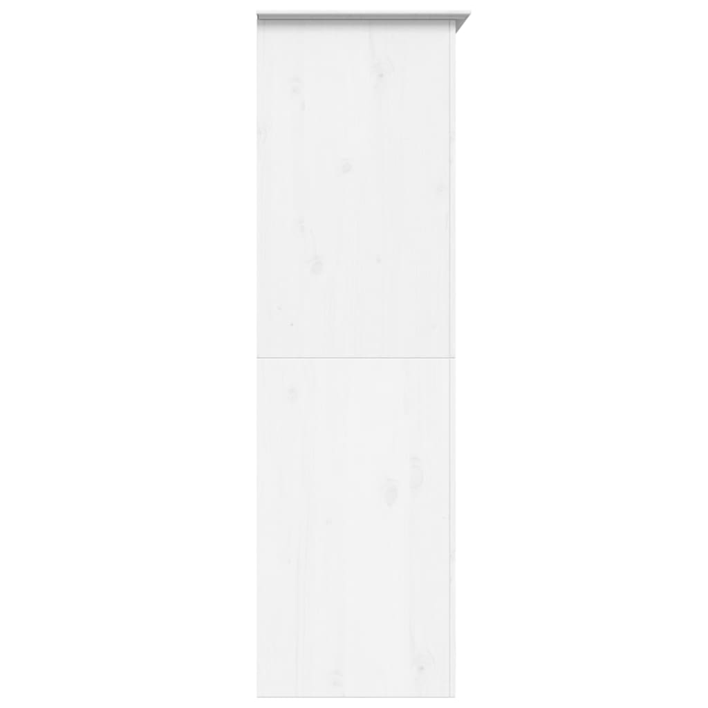 Drabužių spinta BODO, balta, 99x53,5x173 cm, pušies masyvas