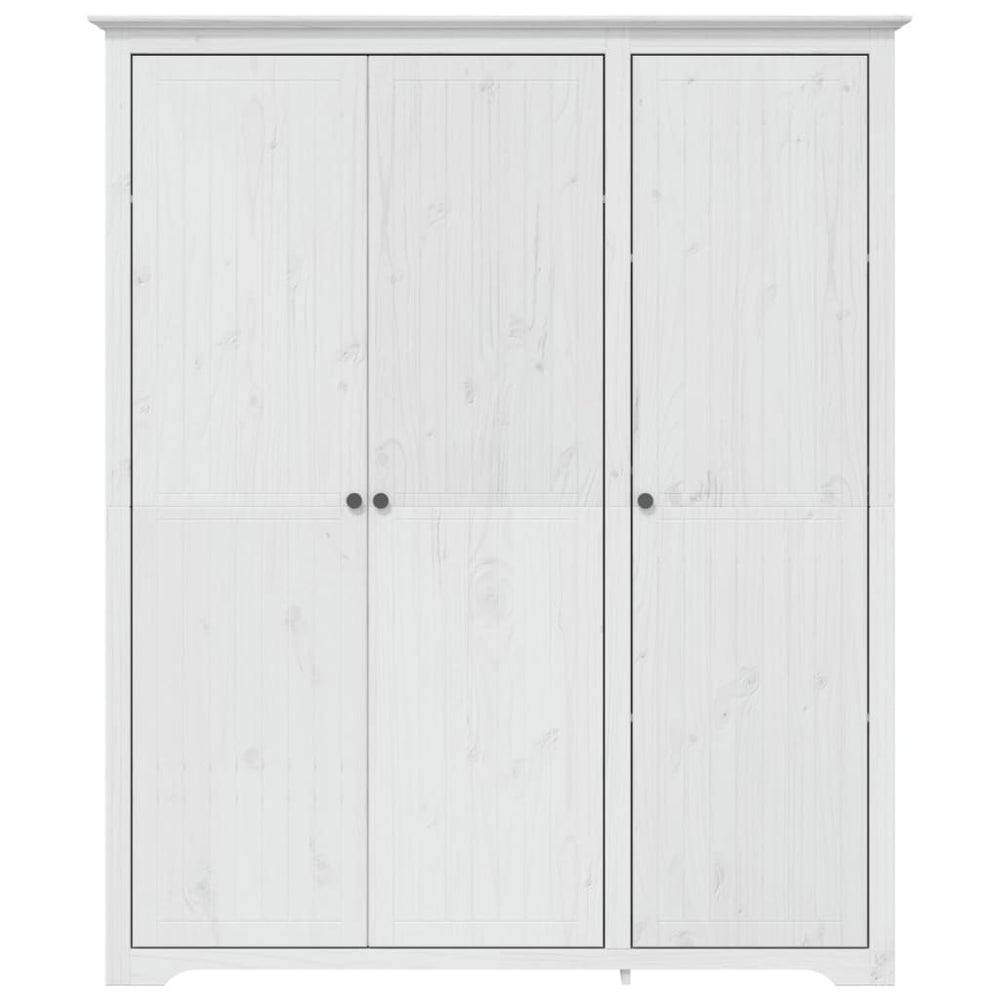 BODO wardrobe, white, 146x53.5x173 cm, solid pine