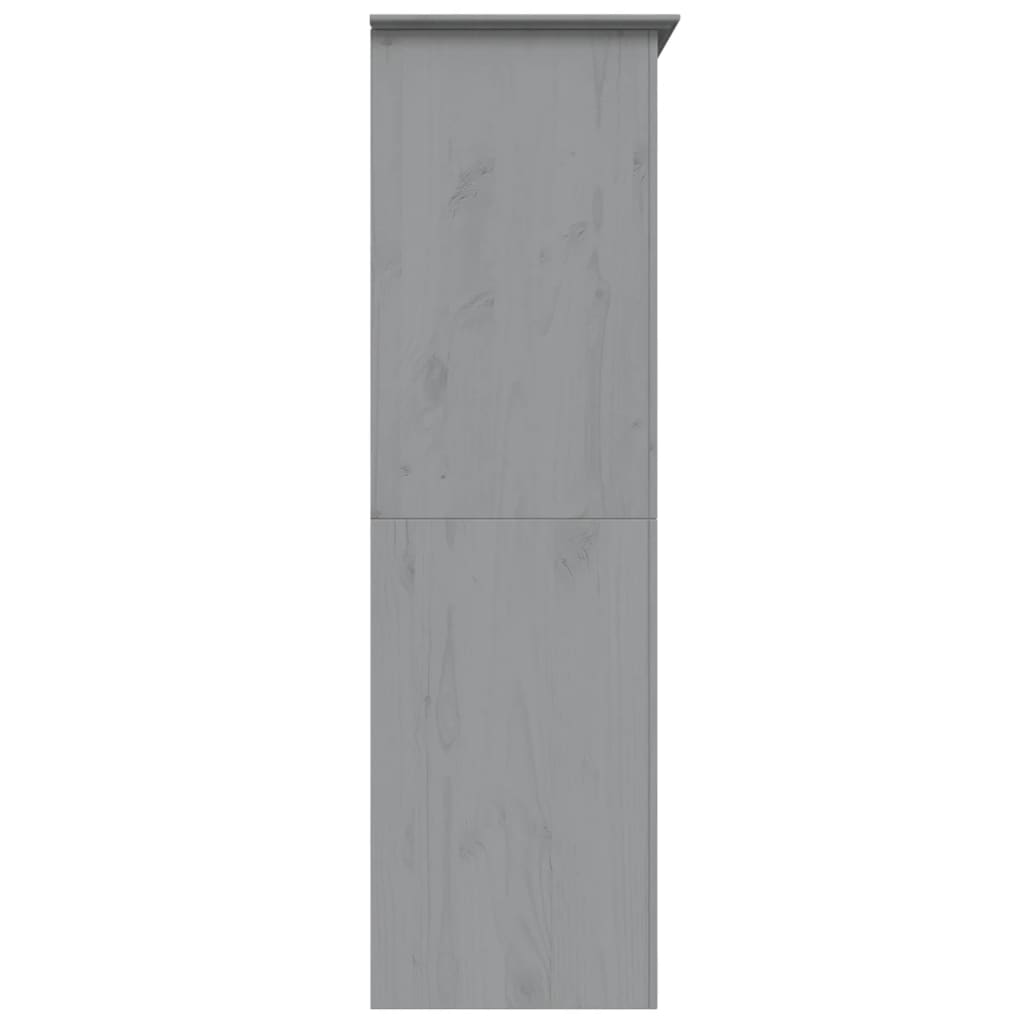 Drabužių spinta BODO, pilka, 146x53,5x173 cm, pušies masyvas