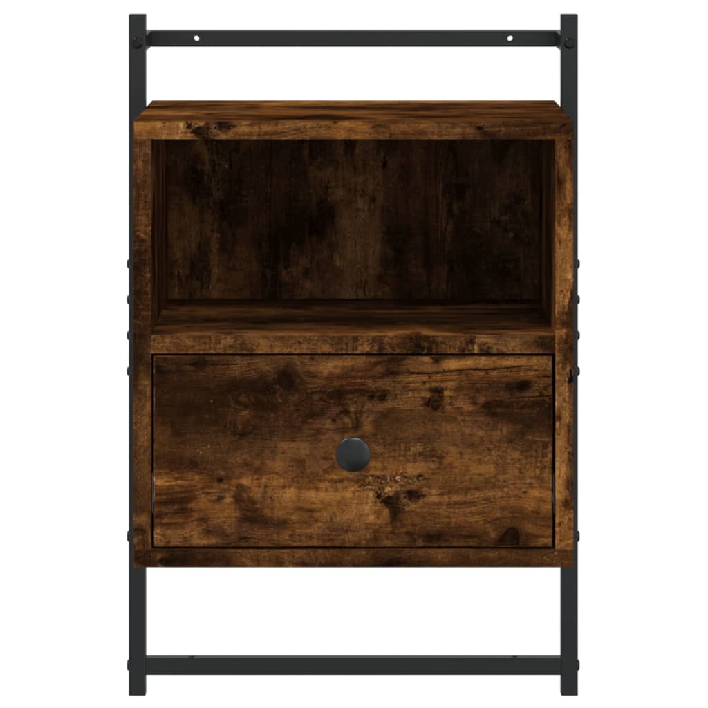 Wall-mounted nightstand, smoky, 40x30x61cm, engineered wood