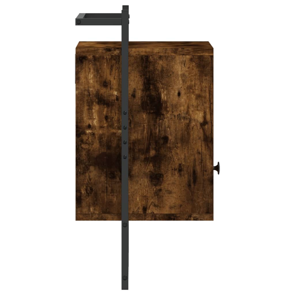 Wall-mounted nightstand, smoky, 40x30x61cm, engineered wood