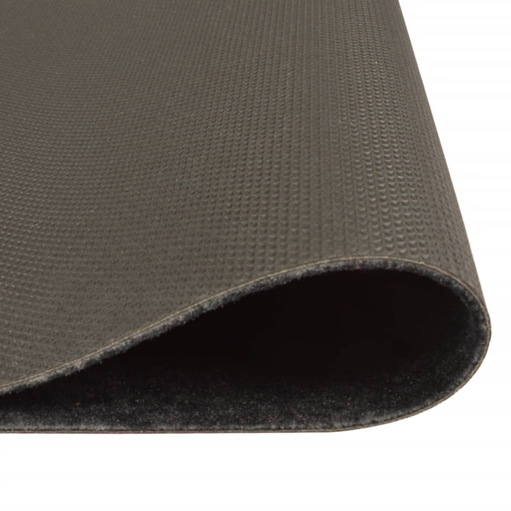 Kitchen mat, black, 60x300cm, velvet, washable