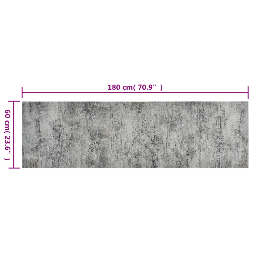 Virtuves paklājiņš, 60x180cm, samts, mazgājams, betons