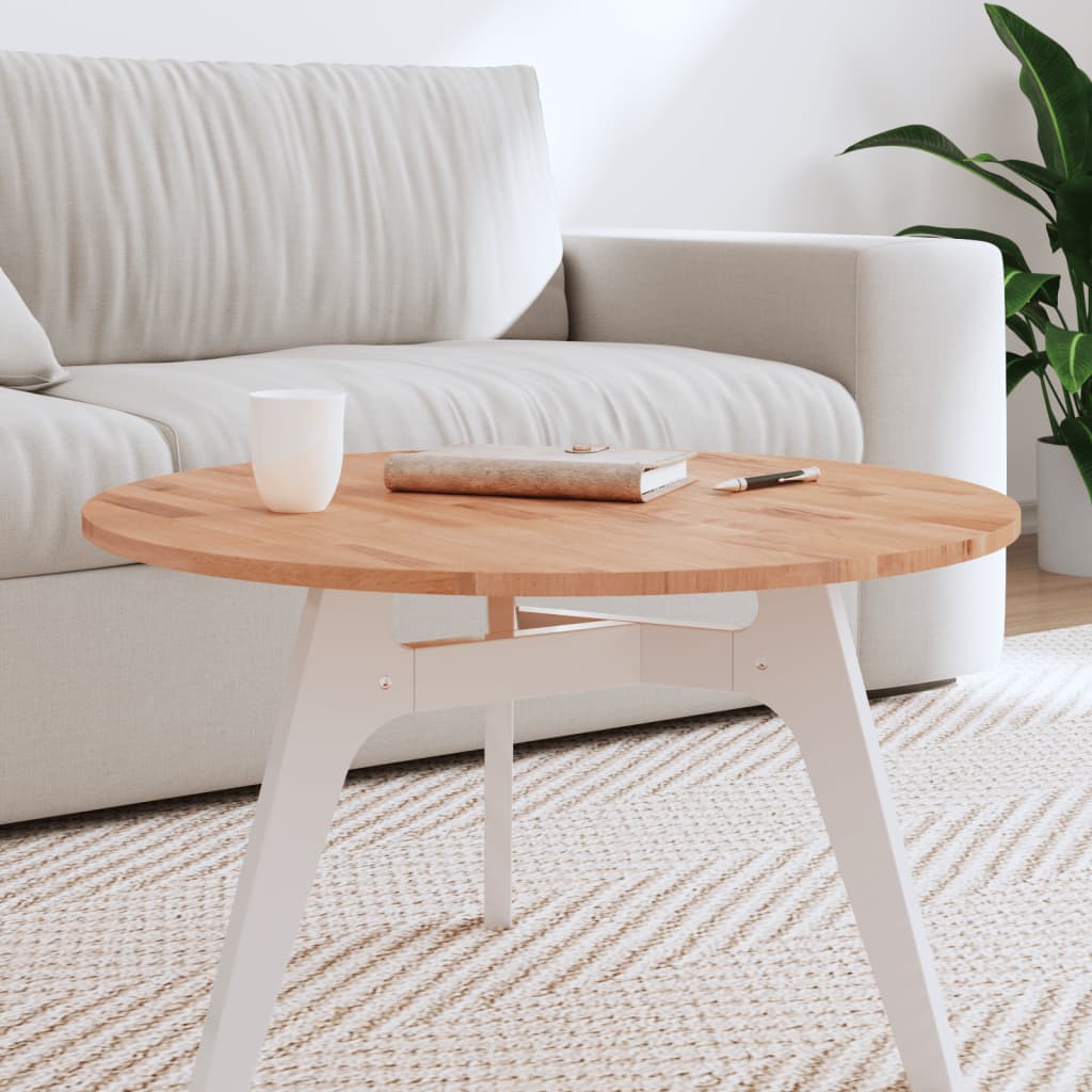 Tabletop, 70x1.5cm, solid beech wood, round