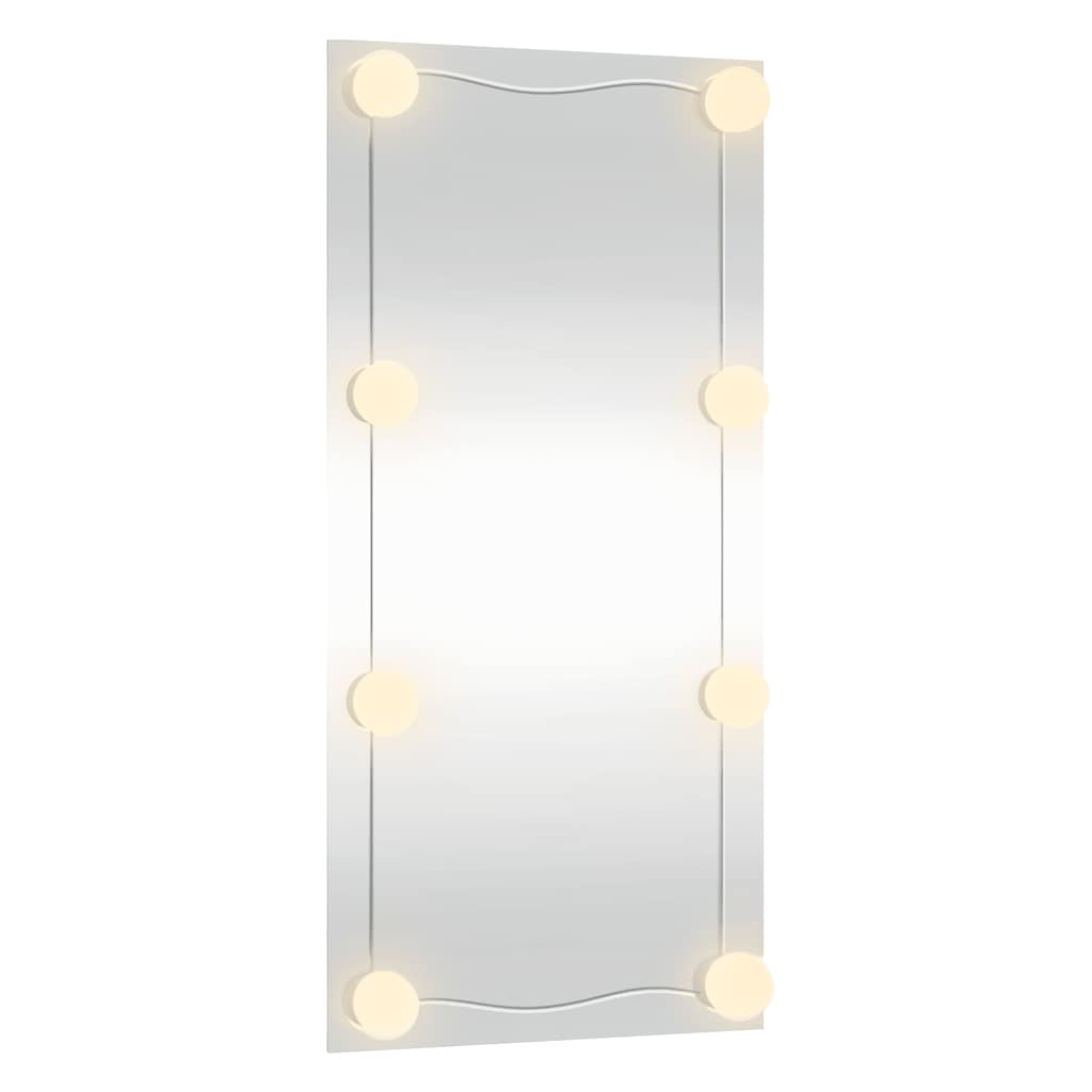 Sieninis veidrodis su LED lemputėmis, 30x60cm, stiklas