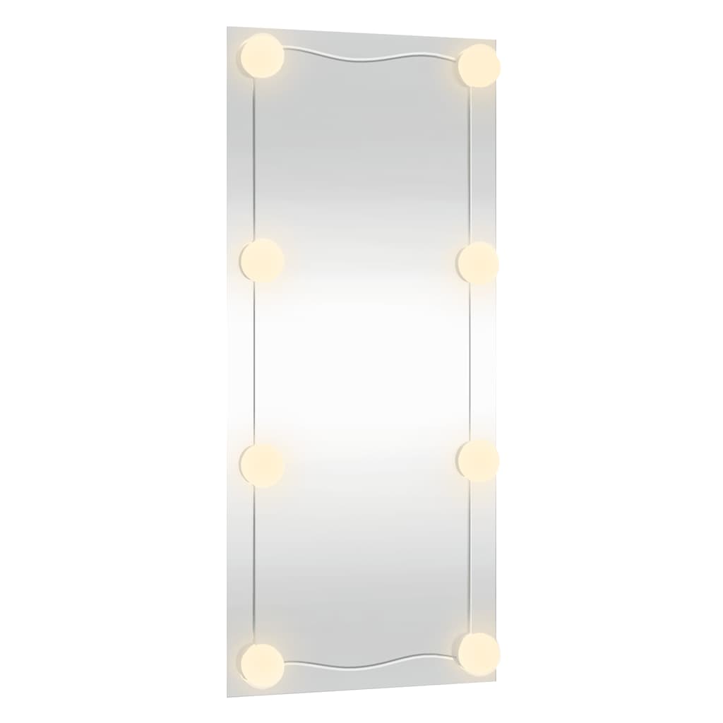 Sieninis veidrodis su LED lemputėmis, 30x80cm, stiklas