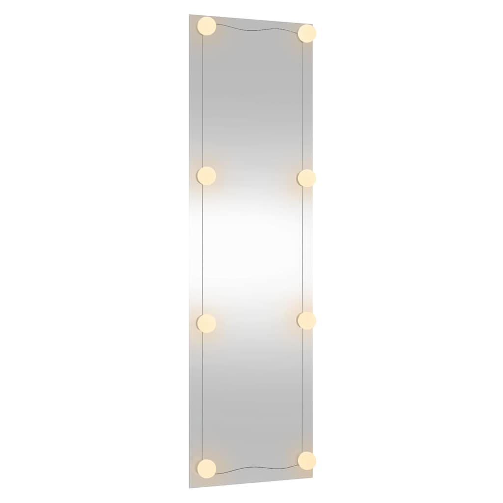 Sieninis veidrodis su LED lemputėmis, 30x100cm, stiklas