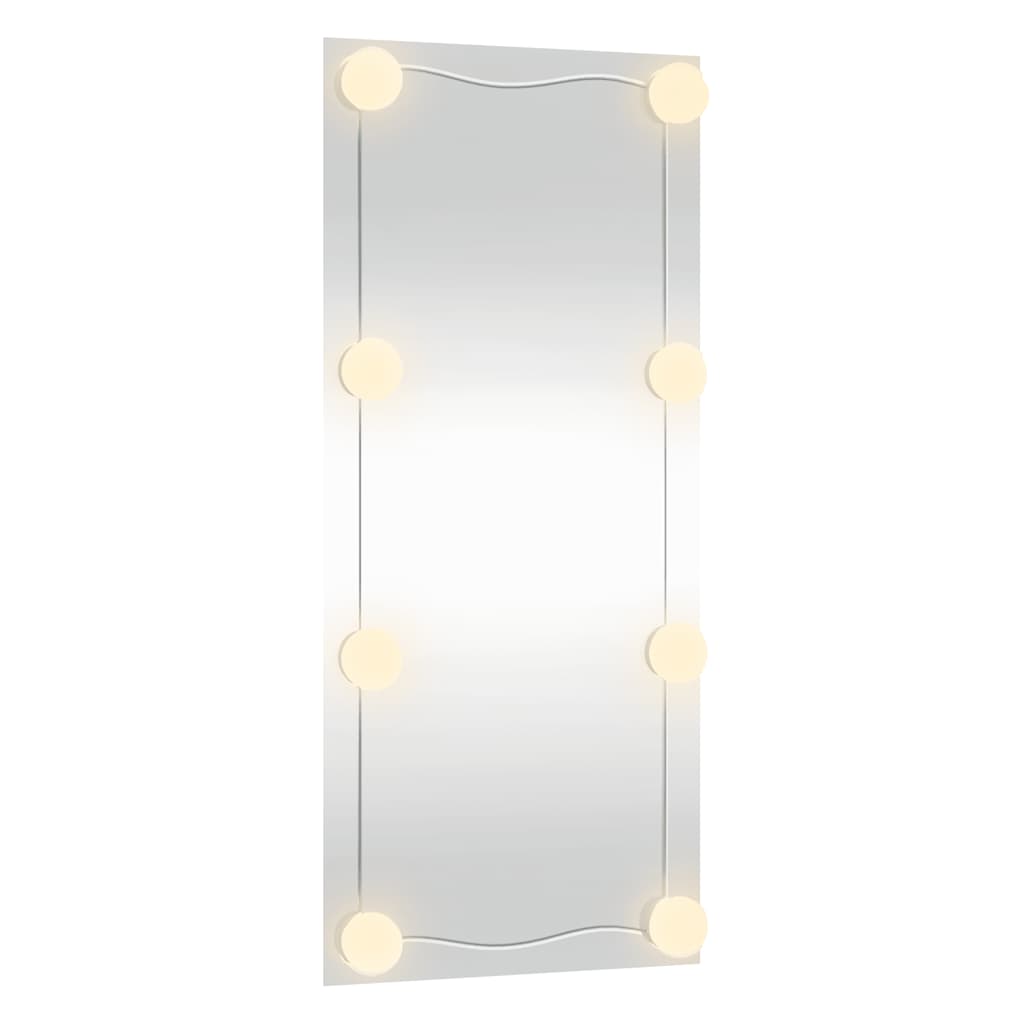 Sieninis veidrodis su LED lemputėmis, 40x80cm, stiklas