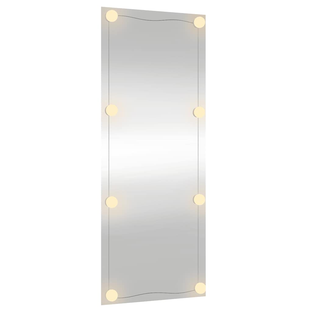 Wall mirror with LED lights, 40x100cm, glass